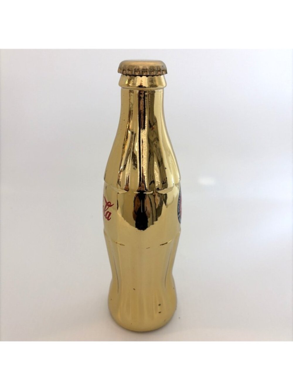 Vintage 1999 Coca-Cola Brand Commemoratives Gold Plated 8 oz Contour Bottle LE - Picture 8 of 11